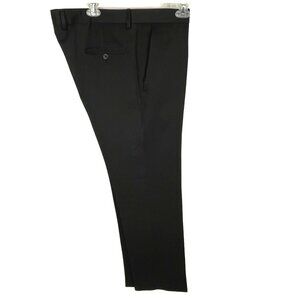 Kenneth Cole Reaction Men's Black Flat-Front Dress Pants 38x30